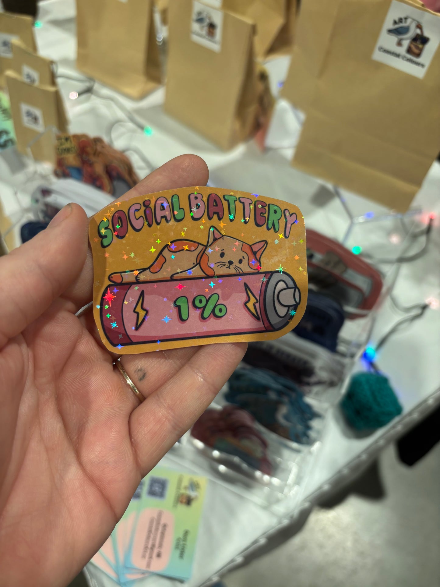 Social Battery Sticker