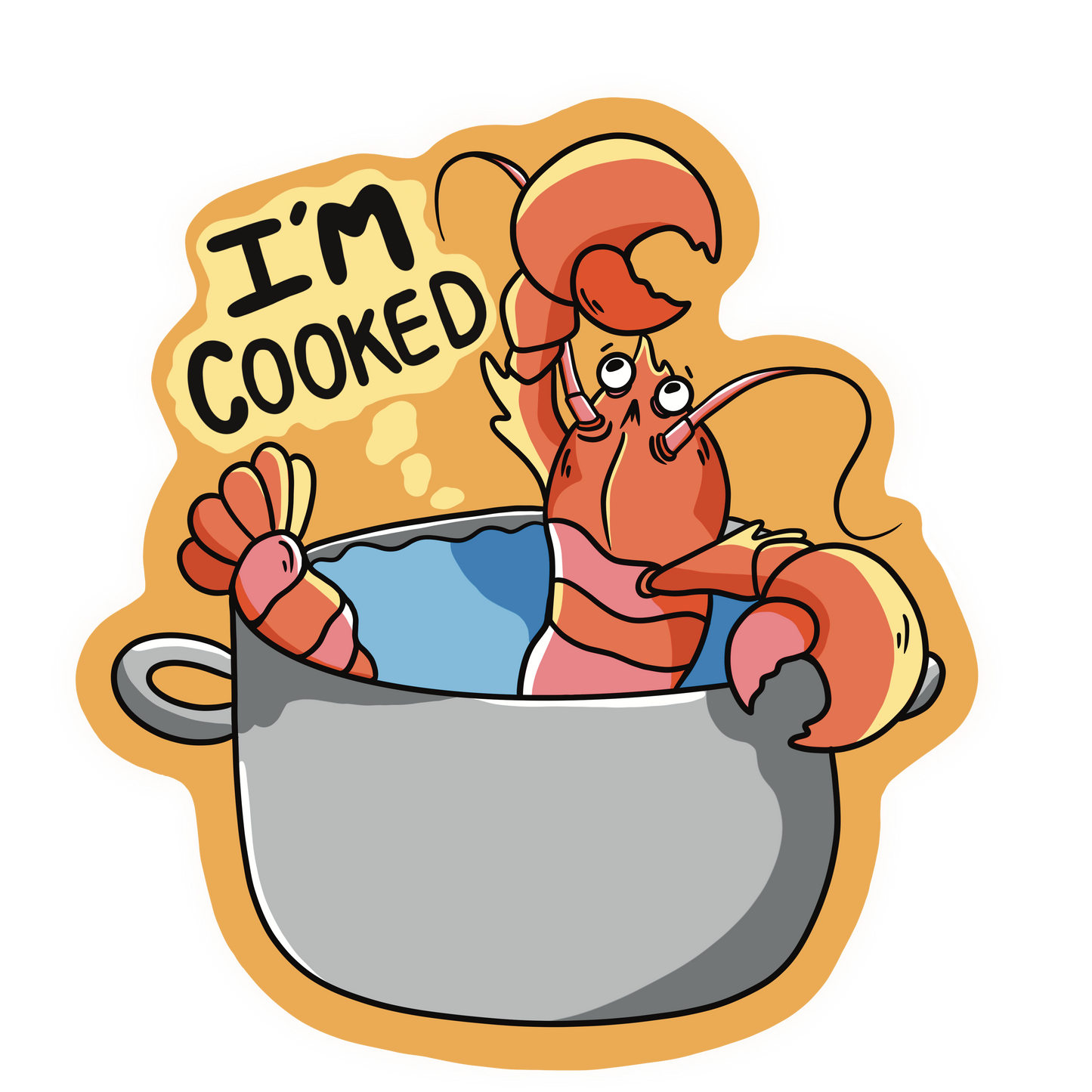 I’m Cooked Sticker