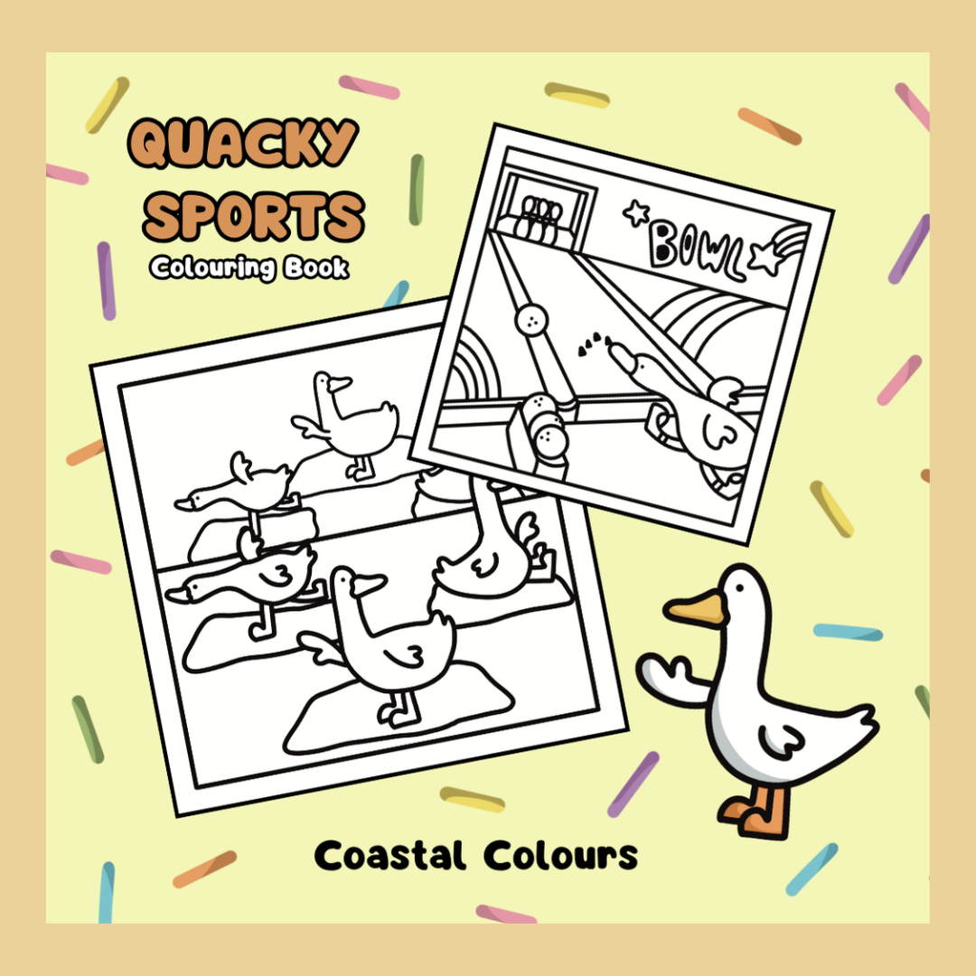 Quacky Sports Colouring Book (Physical Copy)