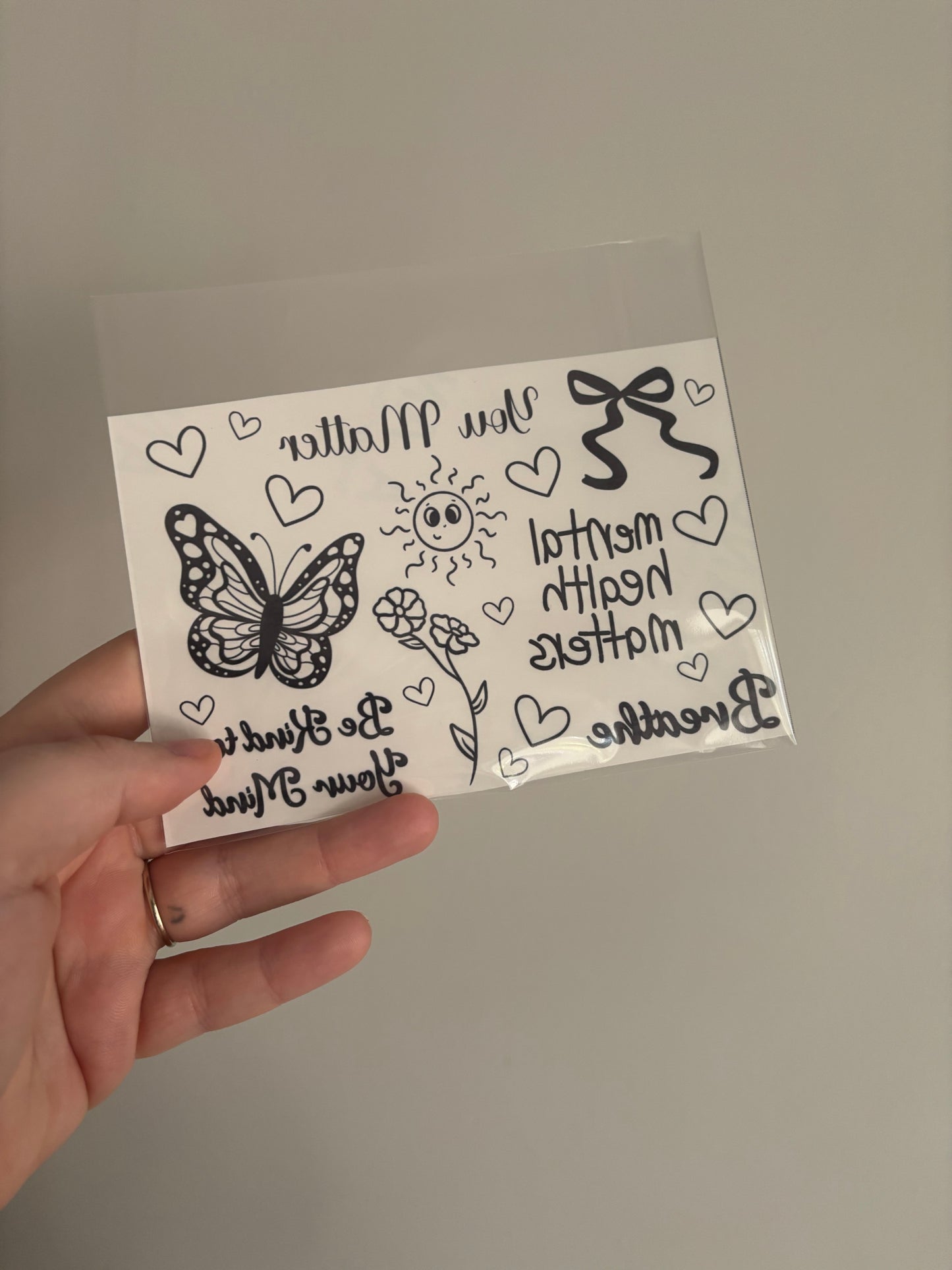Temporary tattoo sheets