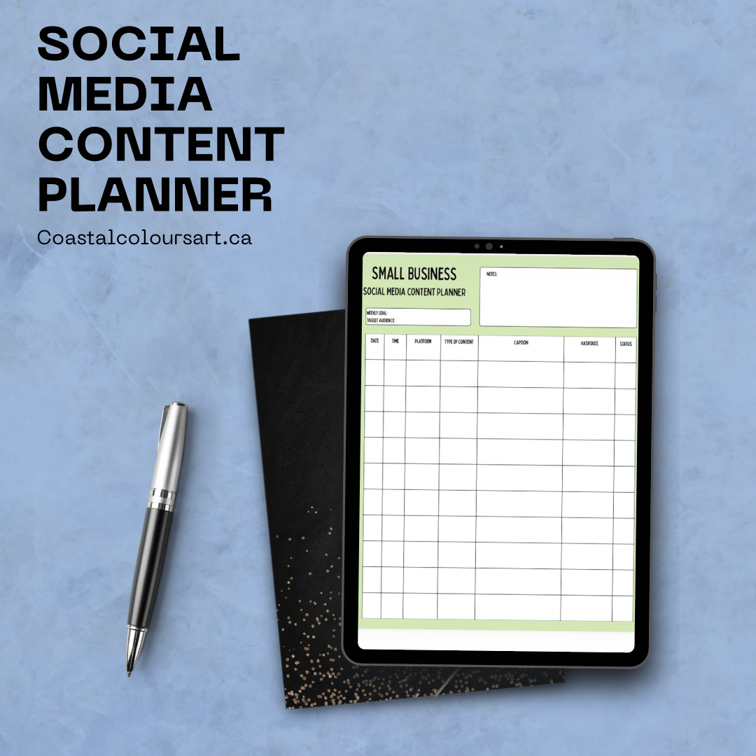 Small business, social media content planner (digital download)