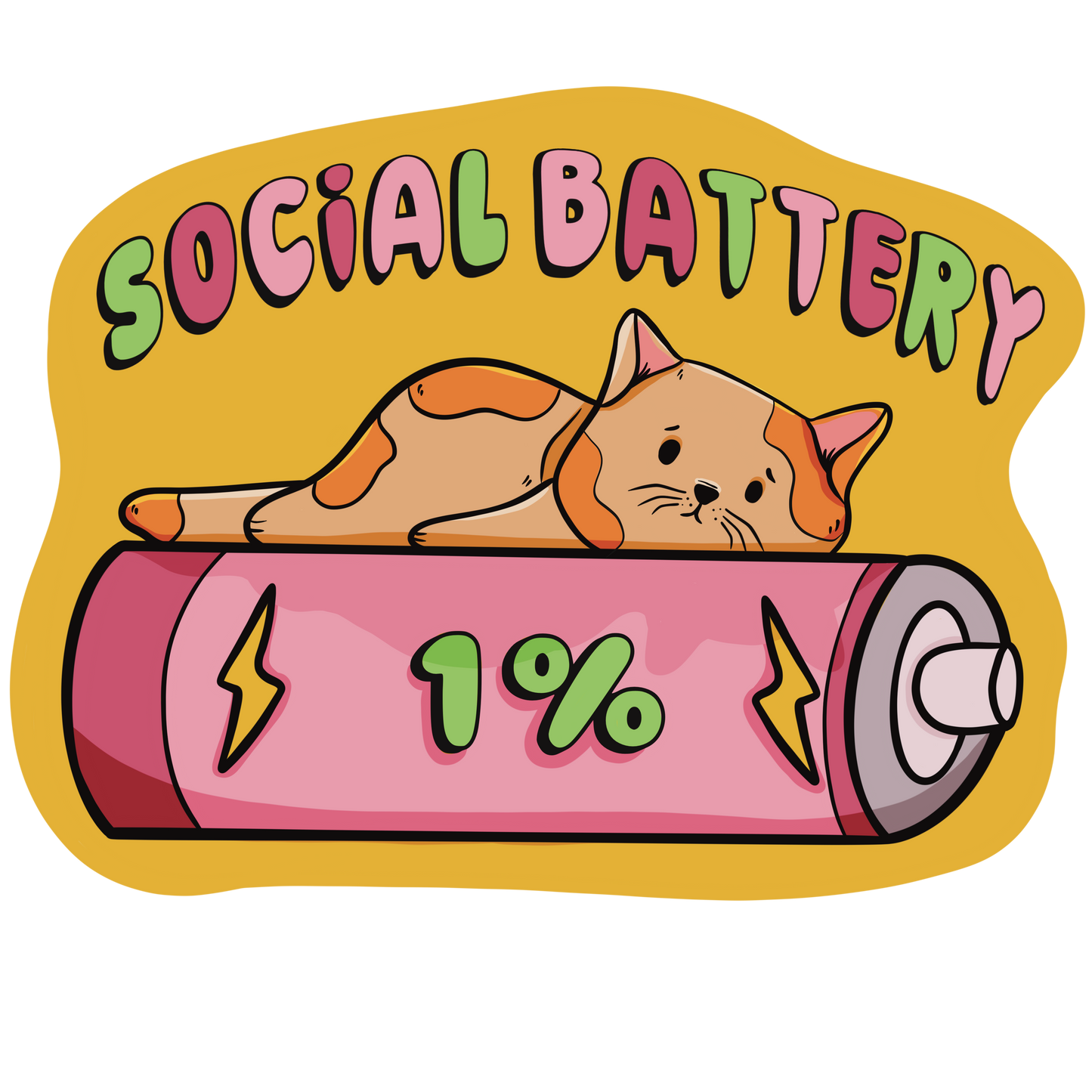 Social Battery Sticker