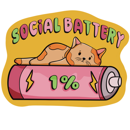 Social Battery Sticker