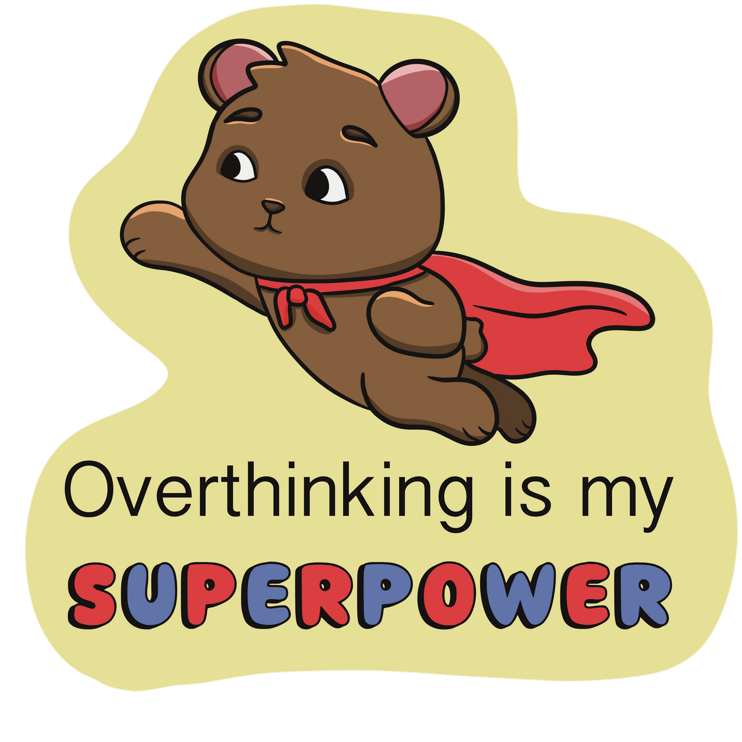 Overthinking Sticker